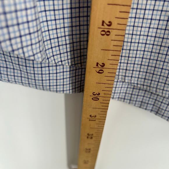 Ralph Lauren Classic Fit Blue Plaid Long Sleeve Button Down Cotton Men’s XL - Picture 8 of 9